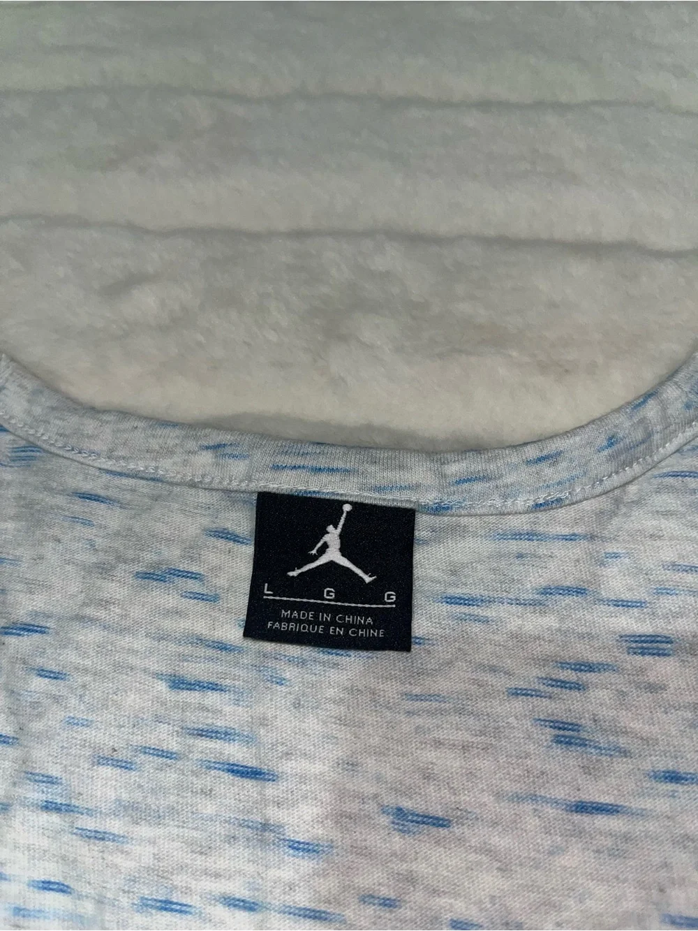 Jordan Men’s Tank Top Light Grey & Blue Size Large